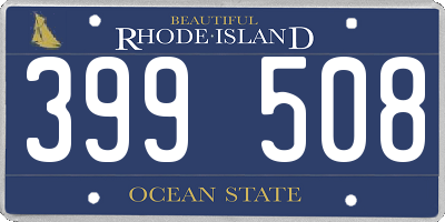 RI license plate 399508