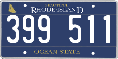 RI license plate 399511