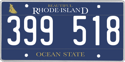 RI license plate 399518