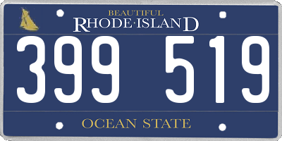 RI license plate 399519