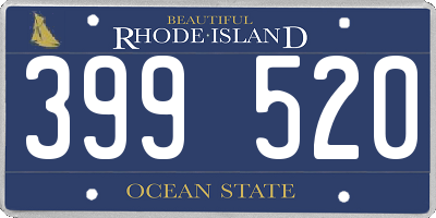 RI license plate 399520