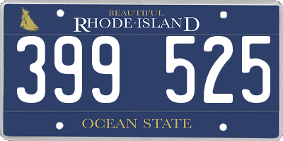 RI license plate 399525