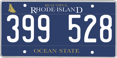 RI license plate 399528