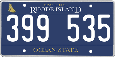 RI license plate 399535