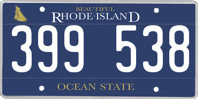 RI license plate 399538