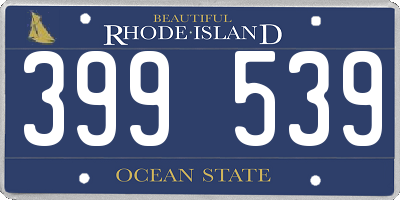 RI license plate 399539