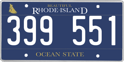 RI license plate 399551