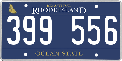RI license plate 399556
