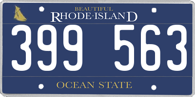 RI license plate 399563