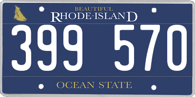 RI license plate 399570