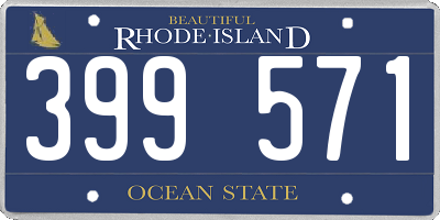 RI license plate 399571
