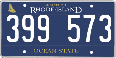RI license plate 399573