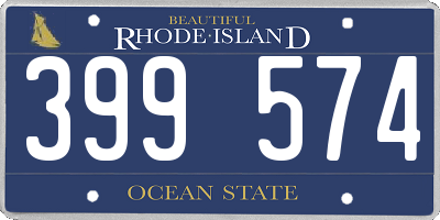 RI license plate 399574