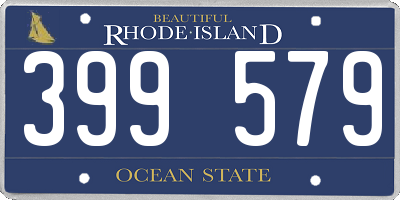 RI license plate 399579