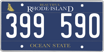 RI license plate 399590