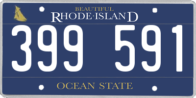 RI license plate 399591