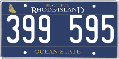 RI license plate 399595
