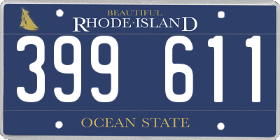 RI license plate 399611
