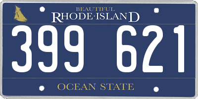 RI license plate 399621