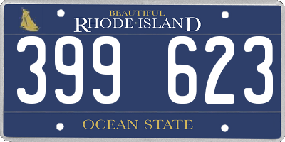 RI license plate 399623