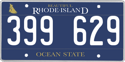 RI license plate 399629