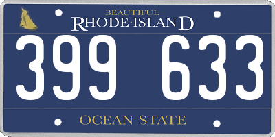 RI license plate 399633
