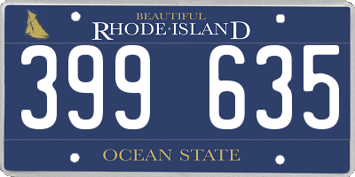 RI license plate 399635