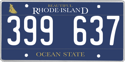 RI license plate 399637