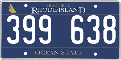 RI license plate 399638
