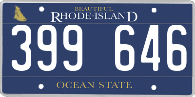 RI license plate 399646