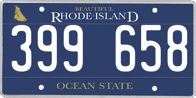 RI license plate 399658