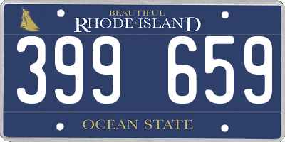 RI license plate 399659