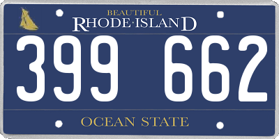 RI license plate 399662