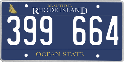 RI license plate 399664