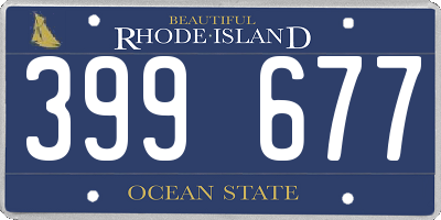 RI license plate 399677
