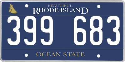 RI license plate 399683