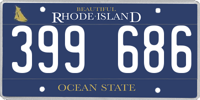RI license plate 399686