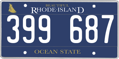 RI license plate 399687