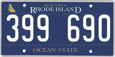 RI license plate 399690