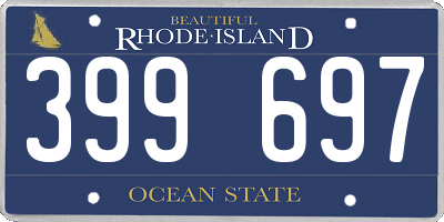 RI license plate 399697