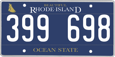 RI license plate 399698