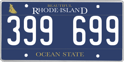 RI license plate 399699