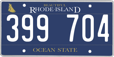 RI license plate 399704