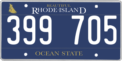 RI license plate 399705