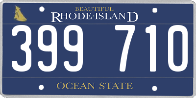 RI license plate 399710