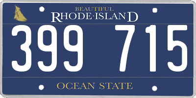 RI license plate 399715