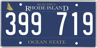 RI license plate 399719