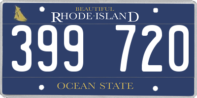 RI license plate 399720