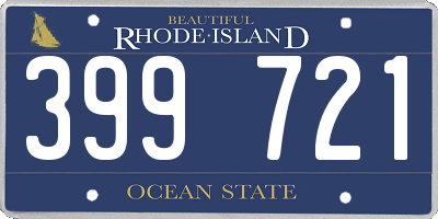 RI license plate 399721