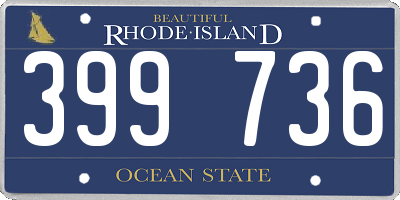 RI license plate 399736